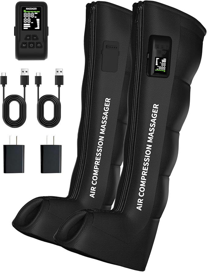 Air Compression Leg Massager，Leg Recovery Boots for Improving Circulation and Relieving Soreness FSA HSA Eligible