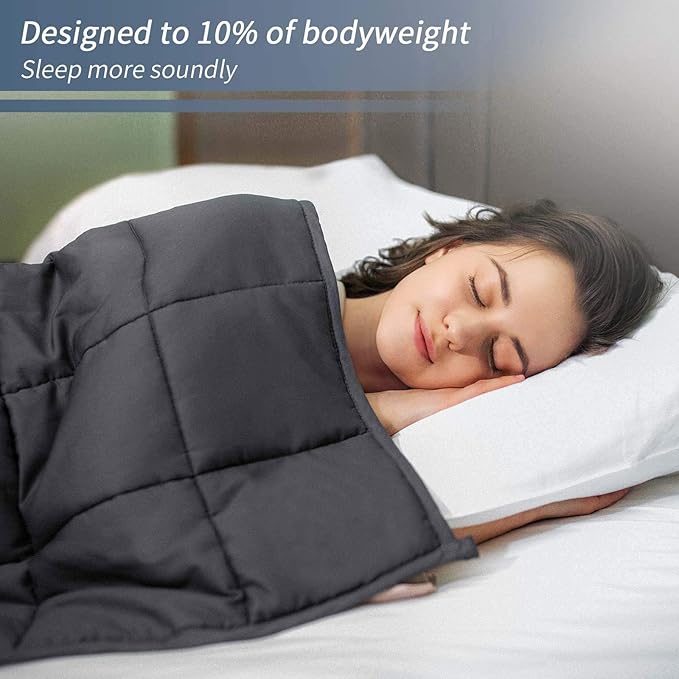 Weighted Blanket 15lbs 48"x72" Full Size for Adults, Heavy Blanket with Premium Glass Beads, Soft Microfiber Material & Breathable for All-Season Comfort (48"x72"15lbs)