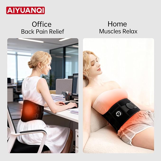 Cordless Heating Pad for Back Pain Relief, Portable Graphene-Infused Heating Pad with 5000mAh Power Bank for Pain Relief/Muscle Relax/Period Cramps, Spring Outdoor Essential