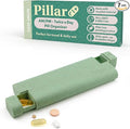 Pillar AM/PM Pill Box Organizer Two Times a Day | Aesthetic 7 Day Tablet Organizer 2 Times A Day | Beautiful Weekly Pill Box for Day and Night Medication (Sage Green)