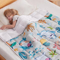 anfie Weighted Blanket Kids(40"x60" 7lbs) Weighted Blanket Cooling Blanket for Sleeping,Throw Size Breathable Blanket with Premium Glass Bead(White Shark)