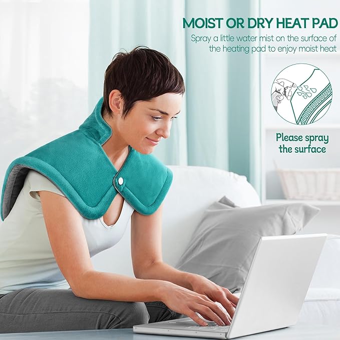 Mothers Day Gifts for Mom from Daughter Son, Neck Shoulder Heating Pad Gift for Wife, Fathers Day Dad Gifts, Electric Weighted Heat Pads for Back, Cramps and Leg, Gifts for Women Men Christmas
