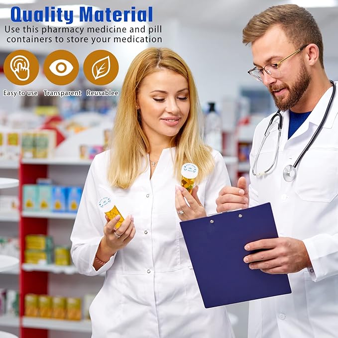 200 Pieces Empty Medicine Pill Bottles with Child Resistant Caps 6 Dram Plastic Prescription Bottles Orange Pill Container Small Medicine Bottles with Lids for Pharmacies, Doctors, and Labs, Hospitals