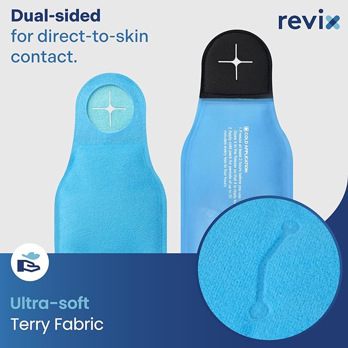 REVIX 24" Extra Long Wrist Ice Pack Wraps for Carpal Tunnel (2-Piece Set), Reusable Gel Hand Ice Packs for Wrist & Forearm Discomfort, Extended Coverage, Gel Pack with Hot & Cold Compressiom Therapy