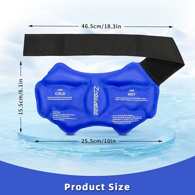ZNÖCUETÖD Ankle Ice Pack Wrap for Swelling, Gel Wrist Foot Ice Packs for Injuires Reusable, Hot Cold Pack Compression for Pain Relief, Achilles Tendonitis, Plantar Fasciitis, Sprained,Surgery Recovery