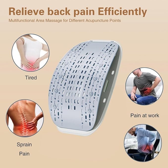 Back Stretcher with Manual Airbag – Lower Back Pain Relief, Adjustable Lumbar Support Board, Effortless Airbag.