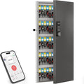 120-Key Smart Key Lock Box Wall Mount – Commercial Key Cabinet with App, Keypad, Bluetooth & WiFi Unlock (Sold Separately), Access Log Tracking, Key Management System for School, Office