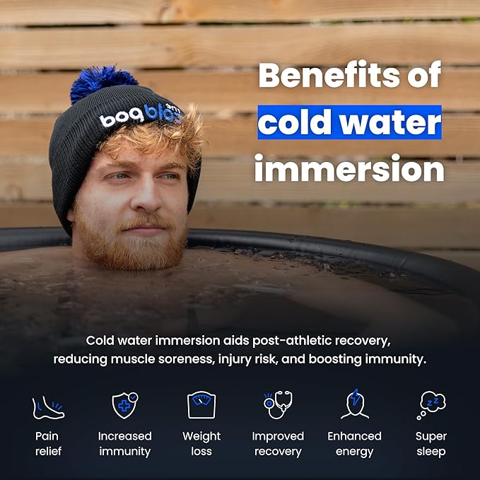 The Cold Pod Cold Plunge Tub: 116 Gal Round Tub with Full-Wrap UV-Reflective Insulation Cover Bundle for Indoor & Outdoors Use - Portable Ice Bath Tub for Athletes&Crossfitters &Wim Hof Enthusiasts