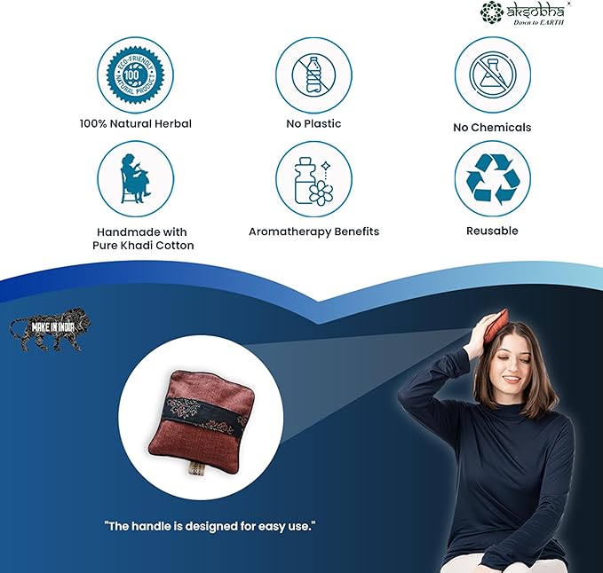 Mini Heating Pad – Herbal Hot & Cold Therapy Pack, Microwaveable & Freezable, Mini Comfort Pad for Neck, Shoulders & Joints, Eco-Friendly, Reusable, Plastic-Free (Assorted Colors)