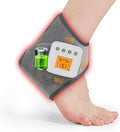 Rechargeable Cordless Ankle Massager with Heat, Heated Foot Massager for Plantar Fasciitis & Achilles Tendinitis Pain Relief, 3 Vibration & Heat Modes, Auto Shut-Off