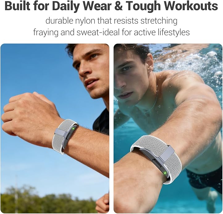 Nylon Loop Replacement Strap Compatible with Hume Health Band, Soft Breathable Adjustable Sport Wristband for Fitness Tracker, Women & Men