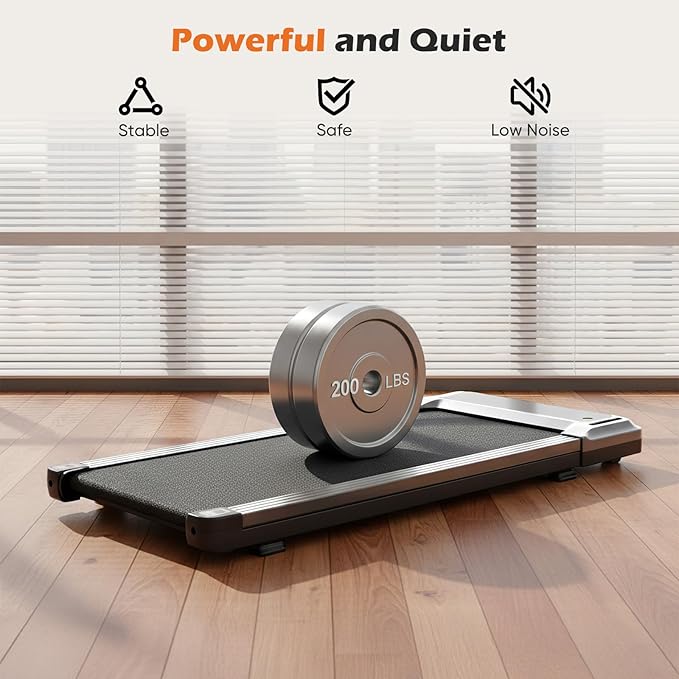 NEWBULIG Walking Pad Treadmill, 3 Mode Portable Under Desk Treadmill for Home Small, Low Noise Walking Mat with Remote Control and LED Display