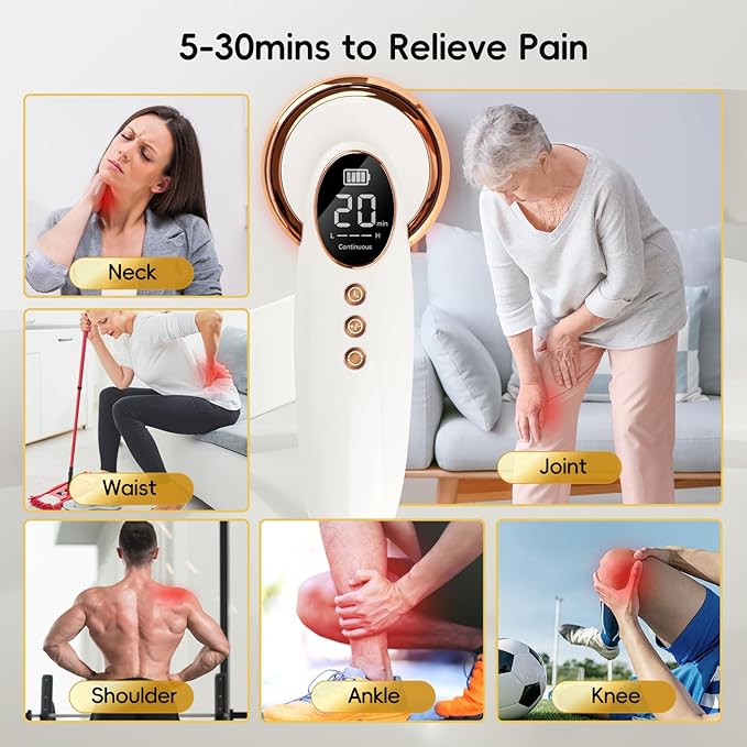 4x808nm+12x650nm, 3500mAh Battery, 4Hz pulsed Near Infrared Red Light Therapy Treatment for Body Pain Relief, Handheld Cold Light Therapy Device for Dogs Cats Horse Pets