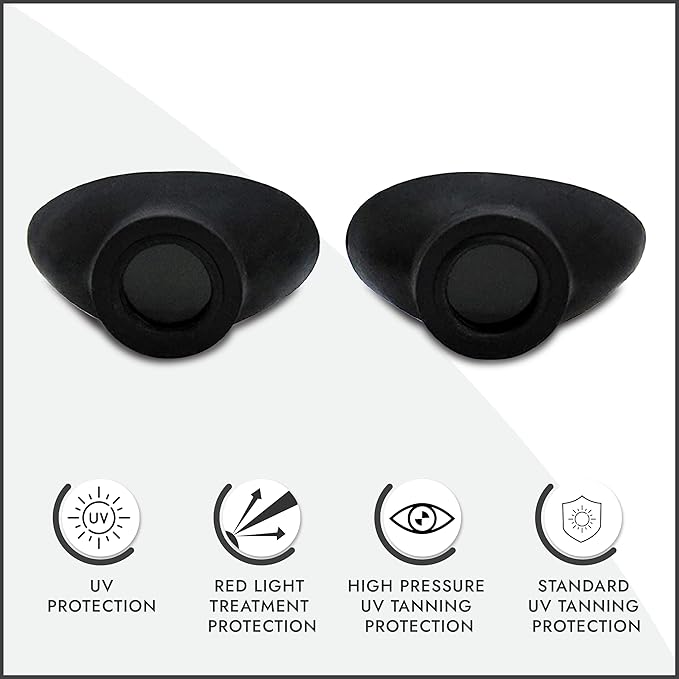 Super Sunnies Slim Flex UV Eye Protection FDA Compliant Eyeshields Individual Tanning Bed Goggles, Red Light Therapy Glasses