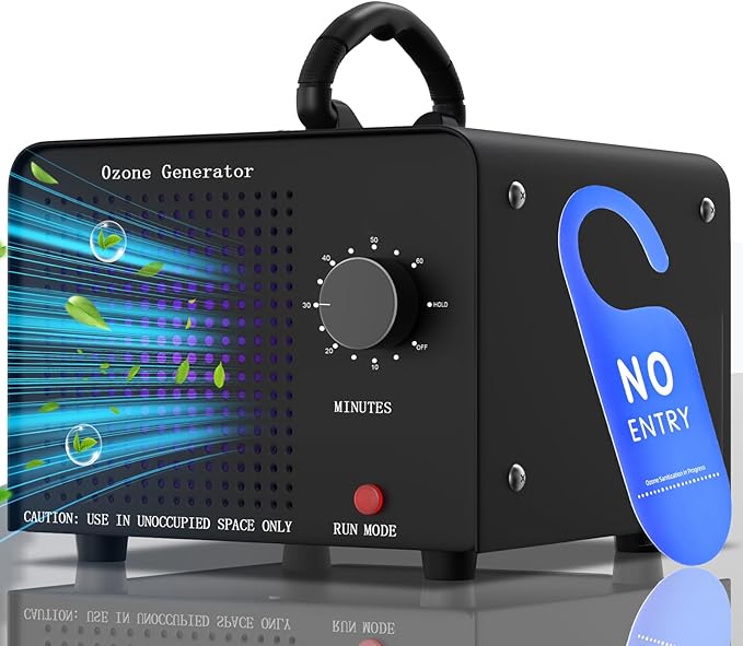 PROGRACE Ozone Generator 180,000mg/h - Commercial Ozone Machine Odor Removal - O3 Ionizer Air Purifier Deodorizer for Home, Car, Pets, Smoke, Basement, Office, Industrial Use up to 9500 Sq Ft, PRO