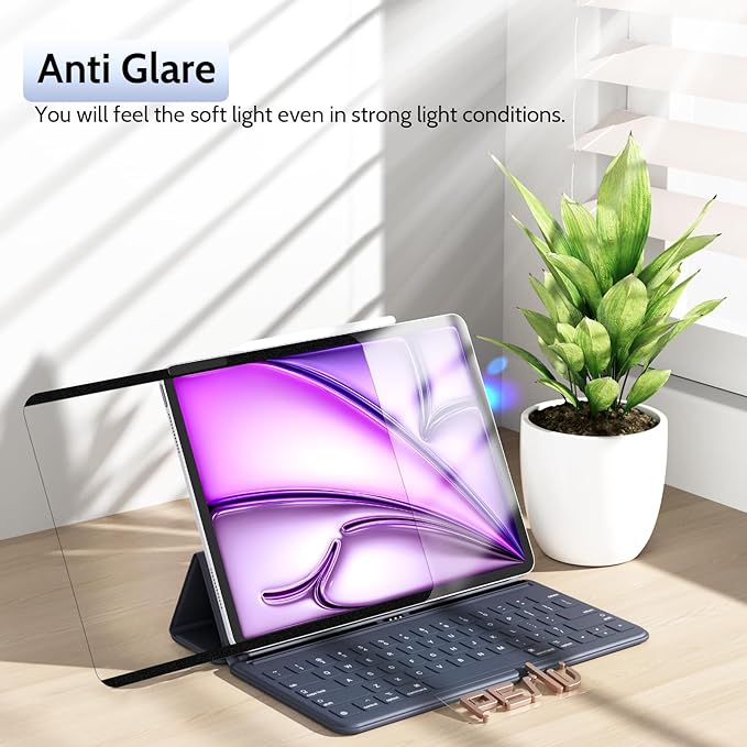 2 Pack Magnetic Paperfilm for iPad Air 11 Inch (2024-2026, M2 M3 M4), Feel Like Writing Drawing On Paper, Matte Removable Anti Glare Fingerprint Screen Protector Blue Light Filter