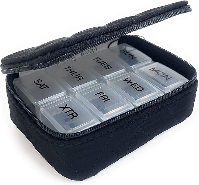Vera Bradley Travel Pill Case Classic Black