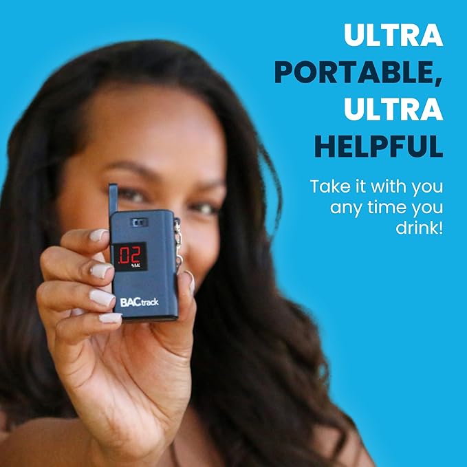 BACtrack Keychain Breathalyzer - Black (2 Pack) | Ultra-Portable Pocket Keyring Alcohol Tester for Personal Use