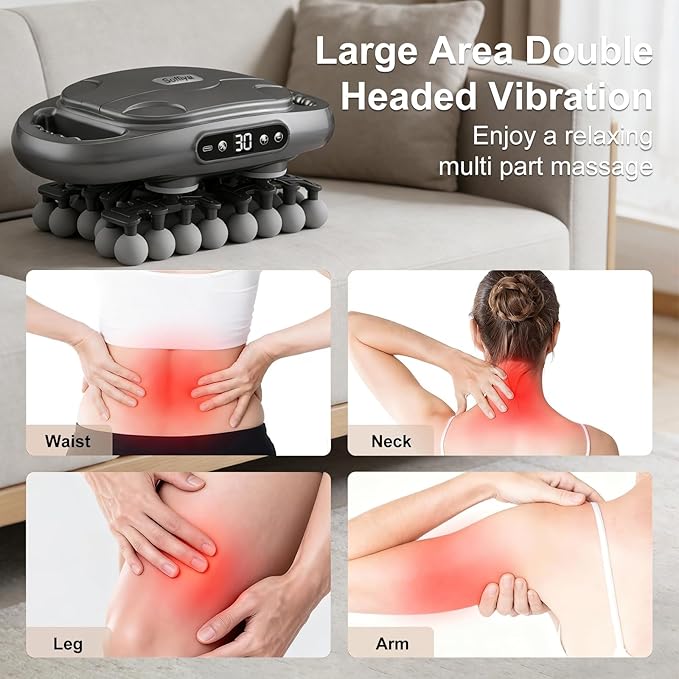 Back Massager for Pain Relief Deep Tissue, 42 Head Massage Gun Deep Tissue with 9 Modes & 9 Levels, Electric Percussion Massager Gun for Pain Relief, Portable for Home & Office Use