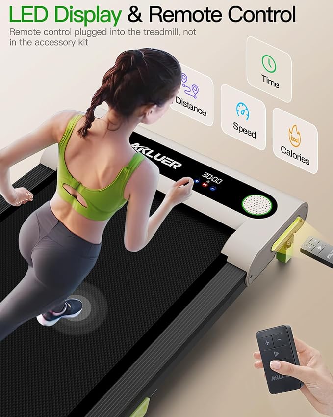 Walking Pad with Incline, Akluer Incline Treadmills for Home, 2.5 HP Under Desk Treadmill Small with Remote Control, Walking Pad Small Treadmill with LED Display
