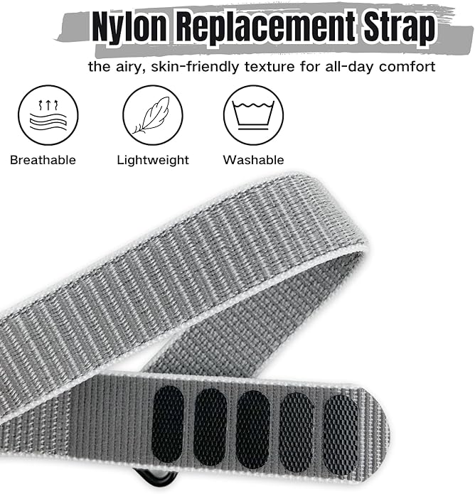 Nylon Loop Compatible with Hume Band, Nylon Replacement Strap, Soft Adjustable Breathable Sport Wristband for Fitness Tracker