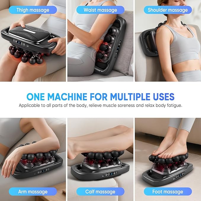20-Head Massage Gun Set, Deep Tissue Percussion Massager with 3 Modes & 30 Intensities, Quiet Muscle Massage Gun, Up to 3 Hours Battery Life for Back, Shoulders, Legs, Foot, Body Muscle Pain Relief