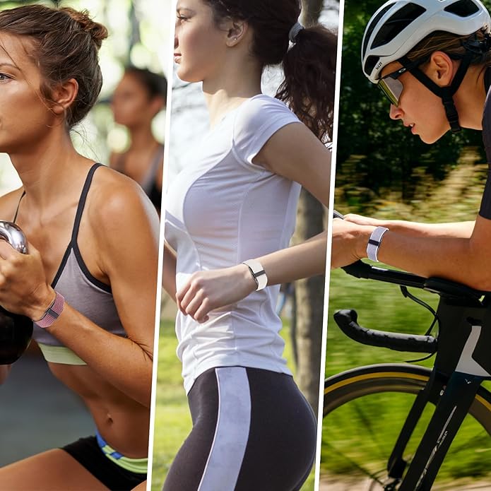3-Pack Nylon Loop Sport Replacement Bands Compatible with Hume Health Band, Soft Breathable Adjustable Wrist Band for Hume Band Replacement Strap Wristband for Fitness Tracker Women Men