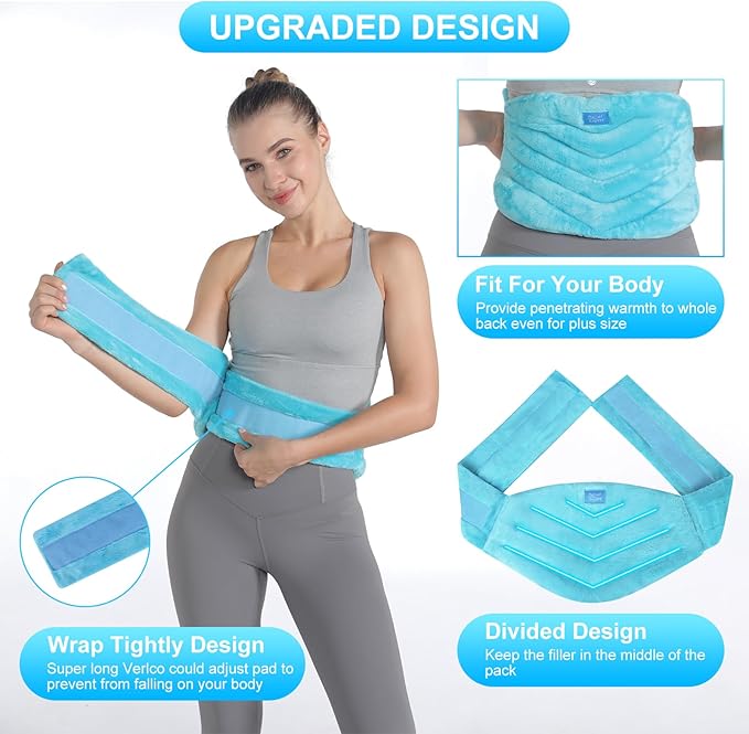 Relief Expert Microwavable Heating Pad for Back, Heating Pad Microwavable with Moist Heat for Back, Neck and Shoulder, Stomach, Unscented