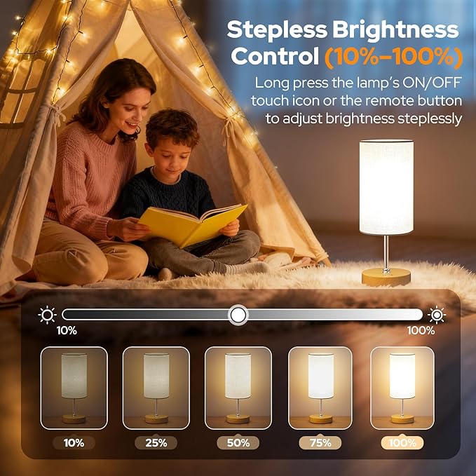 10000 Lux Light Therapy Lamp, Full Spectrum &UV-Free Happy Lamp, Sun Light Therapy Lamps with Remote, 3 Color Temperatures &Stepless Dimming &Timer, Daylight Lamps for Home, Office