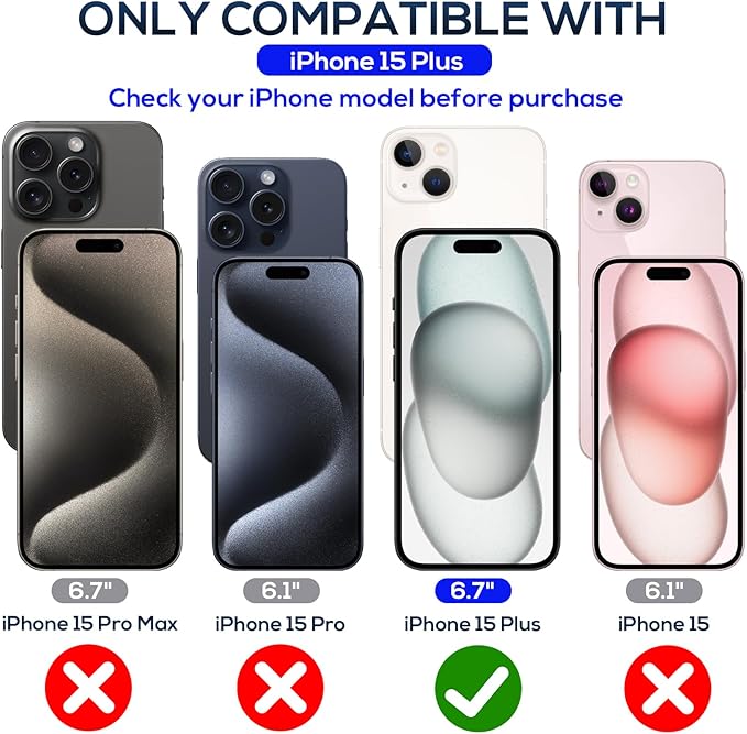 Blue Light Screen Protector for iPhone 15 Plus [6.7 Inch],2 pcs Colorless Anti-Blue Light Tempered Glass Films, HD Clear, 9H Hardness, No Bubbles, Case Friendly with 2 pcs Camera Lens Protector