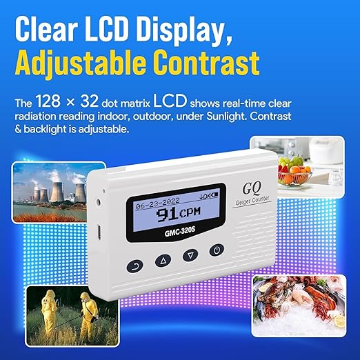 GQ 320S Digital Nuclear Radiation Detector Monitor Meter Geiger Counter Radiation Dosimeter