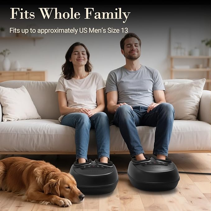 FSA Eligible HSA Foot Massager for Neuropathy, [2026 Upgraded] - Feet Massager with Heat, Compression, 3D Deep Kneading Relief for Foot Fatigue Relief & Neuropathy, Birthday Gifts for Women, Men