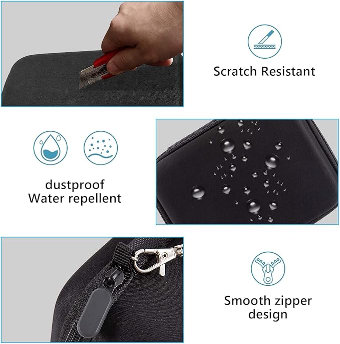 Hard Carrying Case Compatible with OMRON Blood Pressure Monitor Bronze BP5100 / Upper Arm 3 Series Home Blood Pressure Monitor,Wrist Blood Pressure Monitor Storage Organizer Bag with Handle(Case Only)