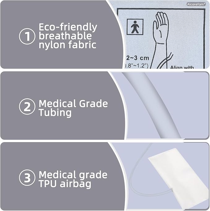Extra Large Blood Pressure Cuff, 9”-21” (22-54CM) XL Cuff Compatible with Omron BP Monitor, Replacement X-Large Cuff for Adult Big ARM, with 6 Connectors