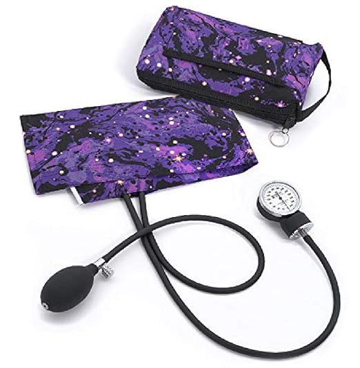 Prestige Medical Premium Aneroid Sphygmomanometer & Carrying Case, Galaxy Purple