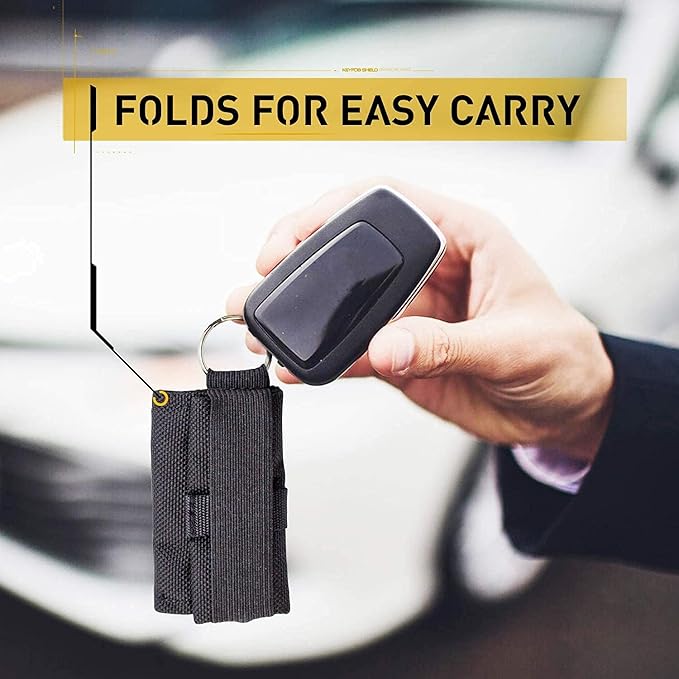 Mission Darkness Faraday Bag for Keyfobs (2-Pack) // RF Shielding Protective Case for Smart Always On Keys Fobs Transmitters Small Electronics Vehicle Security Anti-Hacking Block Signal Relay