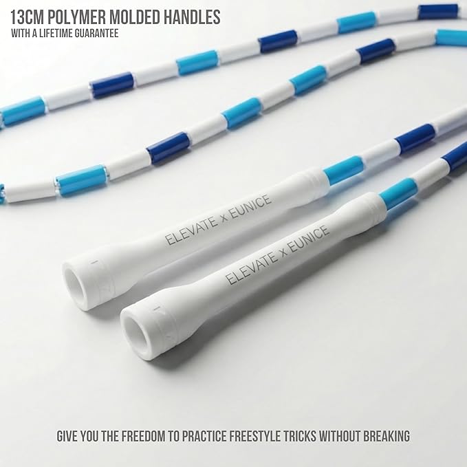 Elevate Rope Professional Beaded Jump Rope - 3m Adjustable, Quality Beads & Poly Cord - For Freestyle, Cardio & Tricks - All Levels & Indoor/Outdoor Use