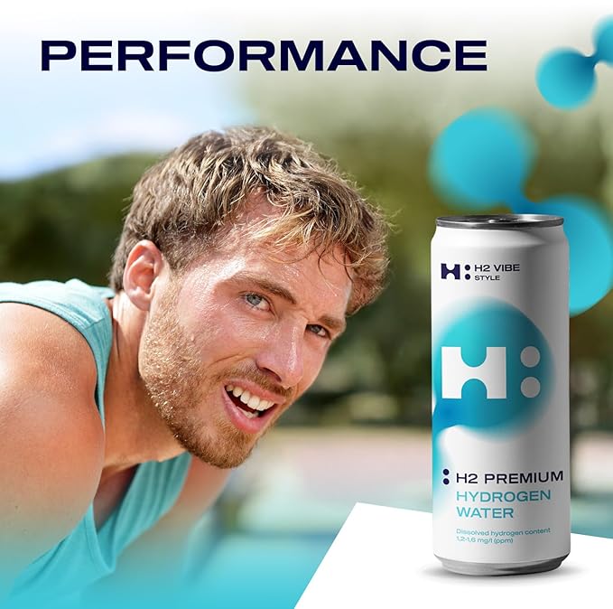 Hydrogen Water (20 Pack) H2 Vibe Style. Premium Natural Hydrogen Infused Water. Boosts Health, Longetivity, Recovery, and Performance