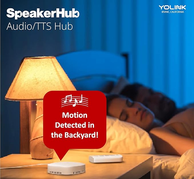 YoLink Outdoor Motion Sensor Kit, 2 LoRa Motion Sensors + SpeakerHub, Driveway Alert, D2D Direct Pairing Works Without Internet, App Email SMS Alerts, Alexa Routines, 2+ Year Battery, Hub Included