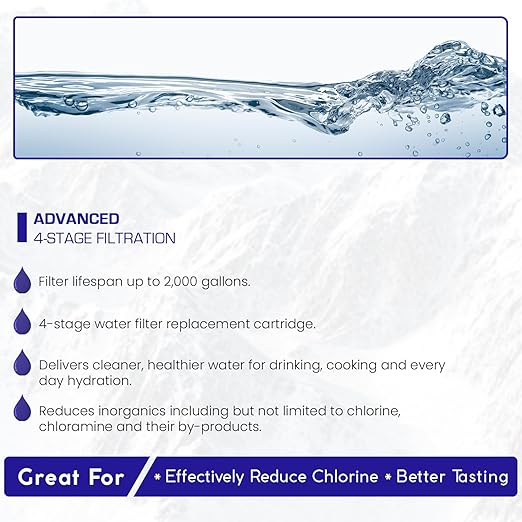 Crystal Quest Standard/SMART Water Filter Pitcher Cartridge – Advanced Filtration for Clean, Healthy Water, Removes Contaminants, Long-Lasting, Easy Installation, 2,000 Gallons [Pack of 4]