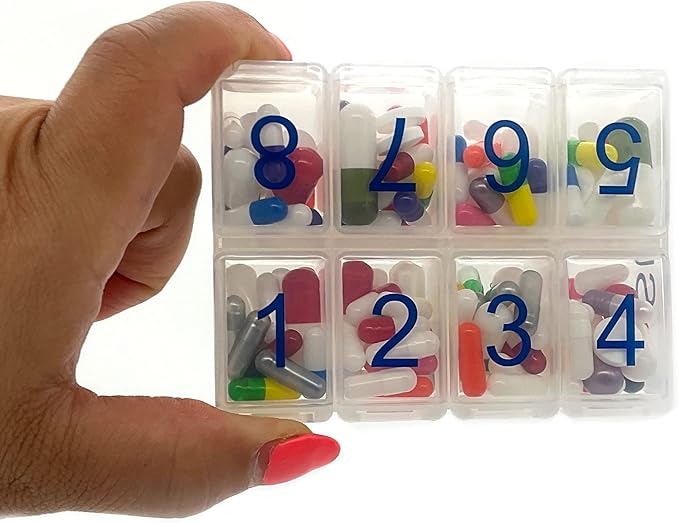 e-Pill 8 Times a Day x 7 Day Large Weekly Pill Organizer, Vitamin, and Medicine Box (Clear)