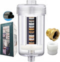 1 Micron Washing Machine Water Filter, Washer Water Filter System, For Washing Machine, Shower, > 99.5% Removal of Chlorine Fluoride, Heavy Metals, Odor, Reusable Carbon Shower Filter