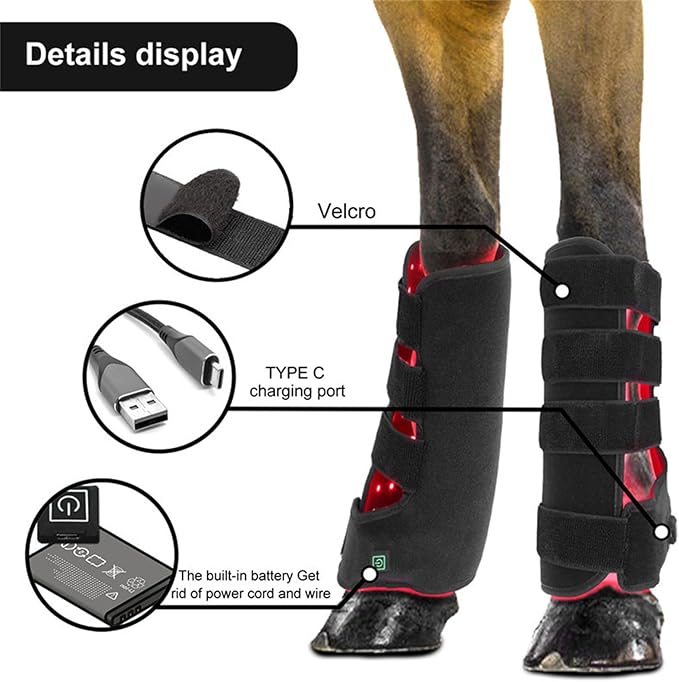 LED Red Light Therapy Device for Horse, Horse Near Infrared Therapy Wrap Portable Deep Light Therapy Red Light, Gen Daily Use