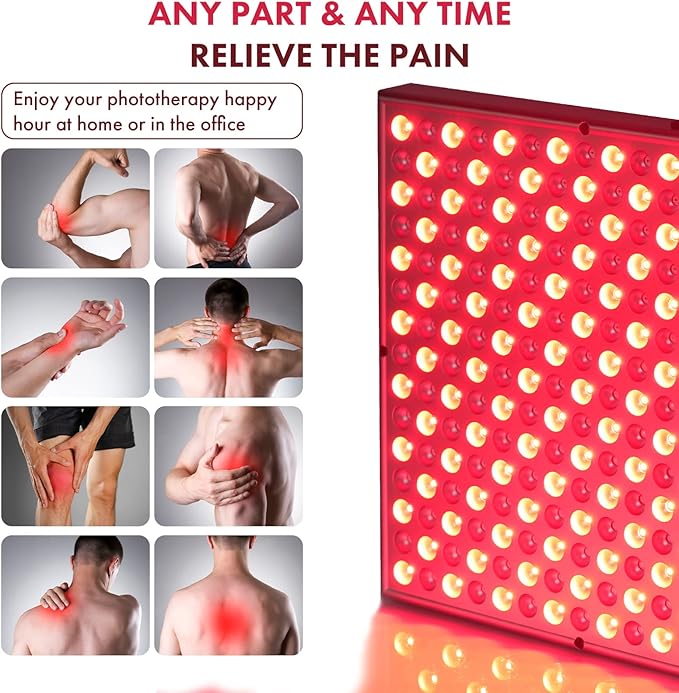Red Light Therapy NARUNDREN, 45W LED 660nm and Near Infrared 850nm Light Combo-Infrared Light Therapy Device for Body Face Skin Beauty, Pain Relief, Muscle Recovery, Performance