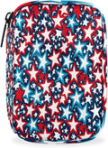 American Flag Star Travel Pill Organizer Box Weekly Portable Pill Case Daily Pills 7 Day Small Birth Control Pills Container Removable Compartments for Medicine Vitamins Fish Oil