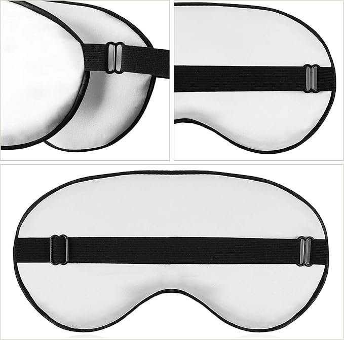 Personalized Eye Mask, Custom Eyeshade Blindfold Add Your Design Image Text Customized Eye Cover with Adjustable Strap for Sleeping Travel Work Naps Blocks Light,Black