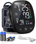 Upper Arm Blood Pressure Monitor for Home Use, FDA-Cleared, Electronic BP Machine with Dual User 240 Memory Sets, 4.7” Large LCD, Extended Cuff 8.66-16.54 in (22-42 cm), Dual Power USB/AAA Batteries