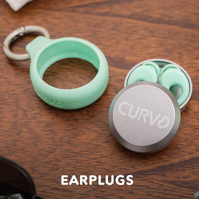 CURVD Premium Carrying Case - Durable Travel Keychain Container, Small Waterproof Holder for Earplugs, Pills, Coins Compatible with Loop, Eargasm & Vibes, or Compact Mini Purse Pill Box (2 Pack)
