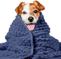 LaSyL Weighted Blanket for Pets | Thunder Blanket for Dogs Anxiety | Premium Soft Minky | Relaxation & Calming & Anti Anxiety | Used in Car, Bed, Couch | Dark Blue, Washable Large (40"x47")