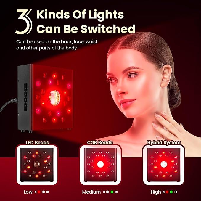 Red Light Therapy Device，COB LED Device for Body, Face, Improve Sleep